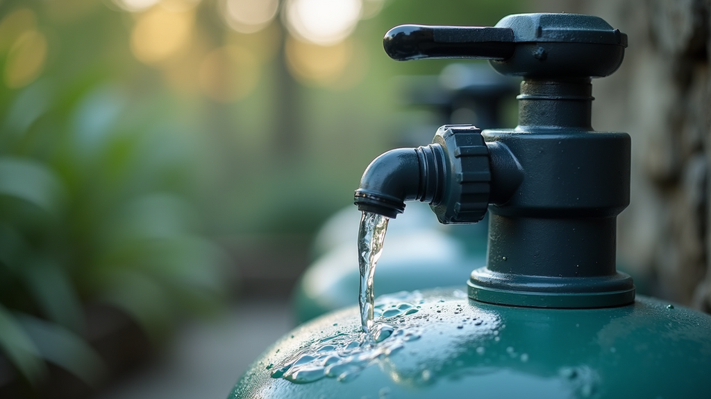 Close-up view of a greywater filtration system