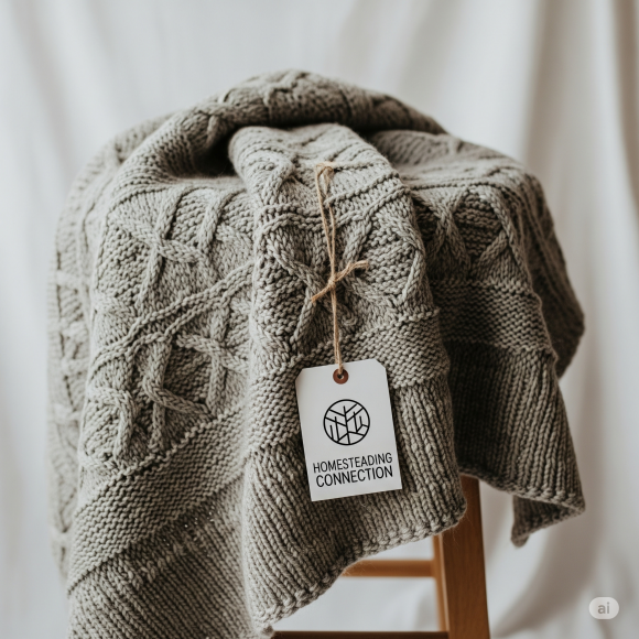 Hand-Knit Wool Blanket (Test)