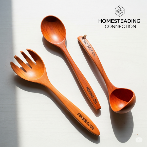 Set of 3 Cherry Wood Spoons (Test)